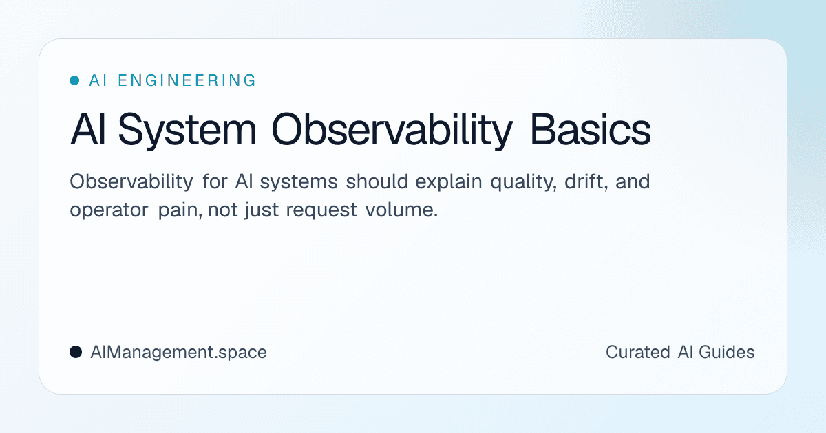AI System Observability Basics